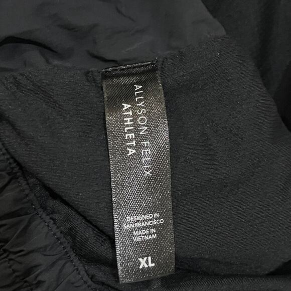 ATHLETA Allyson Felix Legend Oversized Jacket Black Windbreaker Reflective XL - Picture 12 of 13